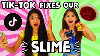 TIK TOK FIXES OUR SLIME CHALLENGEJASMINE AND BELLA [upl. by Enner36]