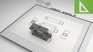 Third Angle Projection Vs First Angle Projection 3D animation Part 2 [upl. by Frederique105]