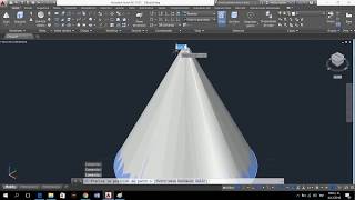 Como hacer un cono en punto en autocad [upl. by Lasko369]