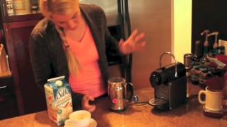 Nespresso Aeroccino Plus Frother Review Frothing Almond Milk [upl. by Fredric]