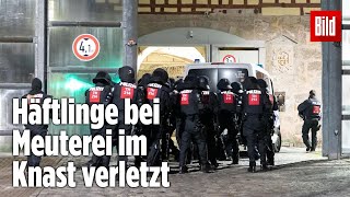 Gefängnismeuterei Polizei stürmt Knast in Thüringen  JVA Untermaßfeld [upl. by Nauwaj663]