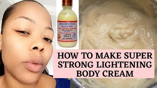 How to make extreme body lightening cream  how to make super strong lightening body milk  promix [upl. by Htelimay]