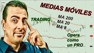 🚧Medias Móviles  Trading INTRADÍA  SMA amp MA  Cómo usarlas  Trading like a PRO [upl. by Aerol696]