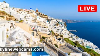 🔴 Recorded live footage webcam from Santorini  Greece [upl. by Milas]