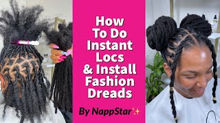 Tutorial Crochet Instant Locs  Loc Extension Install [upl. by Adnocahs921]