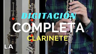 Escala Cromática en clarinete con posiciones  How to play chromatic scale [upl. by Asilahs305]