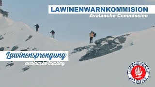 Lawinenwarnkommission im Einsatz  Lawinensprengung Salzburg  Österreich [upl. by Syla]