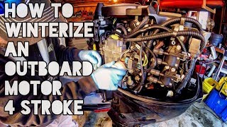 How to Winterize an Outboard Motor 4 Stroke [upl. by Kitarp]