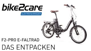 F2Pro E Faltrad von bike2care  Das Auspacken und Auffalten [upl. by Euridice]