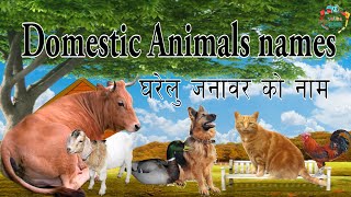 Domestic animal names in English And Nepali घरेलु जनावरको नाम [upl. by Llennod9]